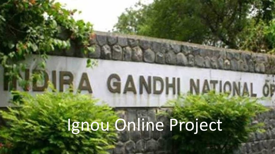 Link activates for IGNOU's final project, submit this way