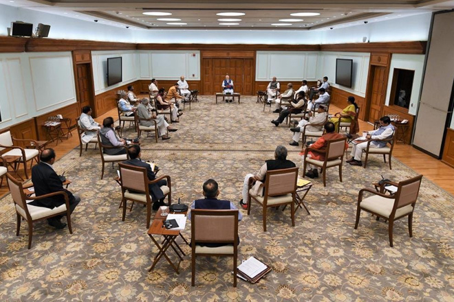 Narendra Modi in Cabinet Meeting