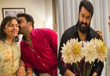 Mohanlal wished his beloved a happy wedding anniversary with a loving kiss